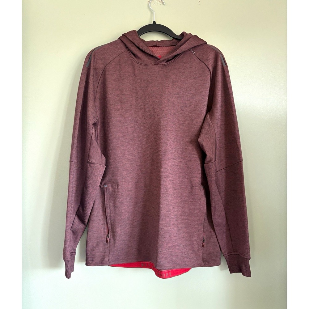 Lululemon Lunar New Year Textured Tech Hoodie Heathered Smoky Red Mens Large